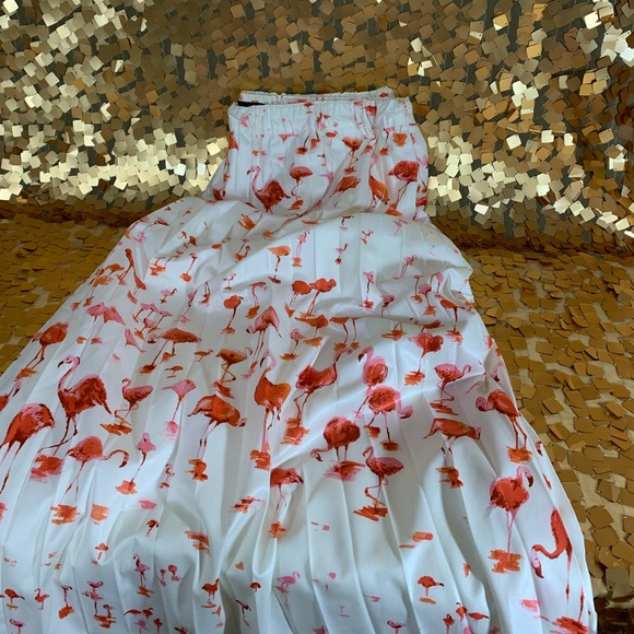 Flamingo pleated midi skirt - Picture 3 of 4